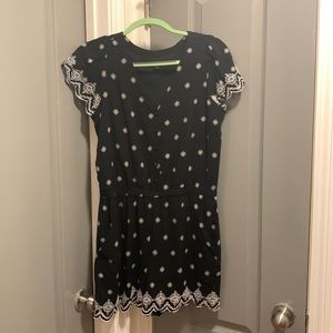 Loft Black and Cream Romper